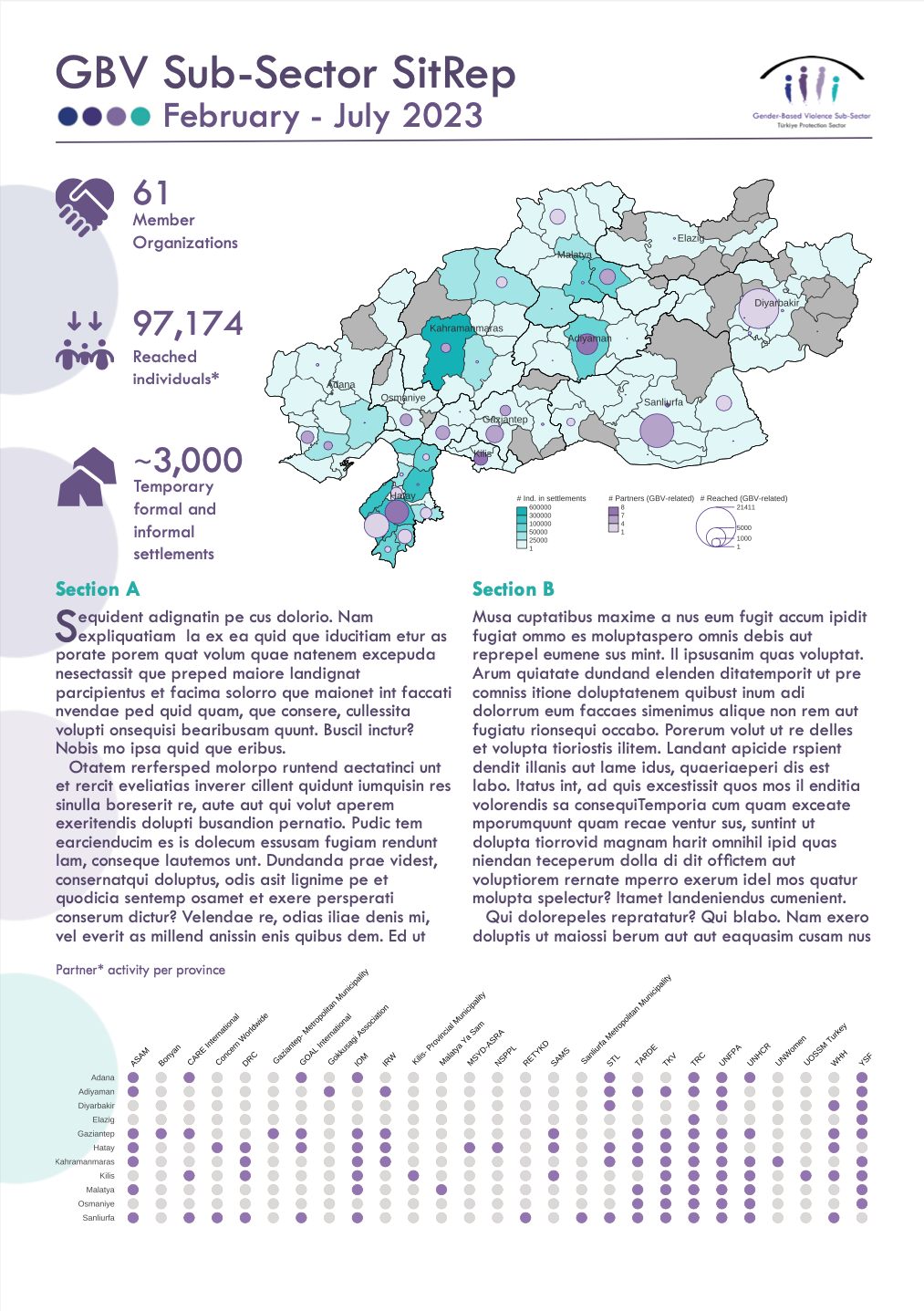 GBV Sub-Sector SitRep 1